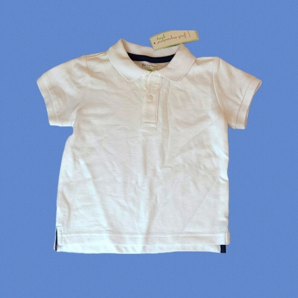 White Polo Shirt, 24 Months